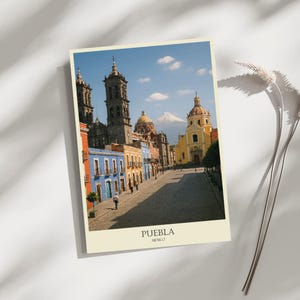 Puebla, Mexico, Travel, Poster, Print, Art, Home Décor, Wall-Art - A4, A3, A2 Sizes - Gift For Loved ones (Made to Order)