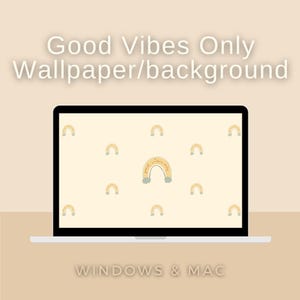 Good Vibes Only Wallpaper/Background For PC/Computer/Mac Simple Lights Colours Design Wallpaper Background