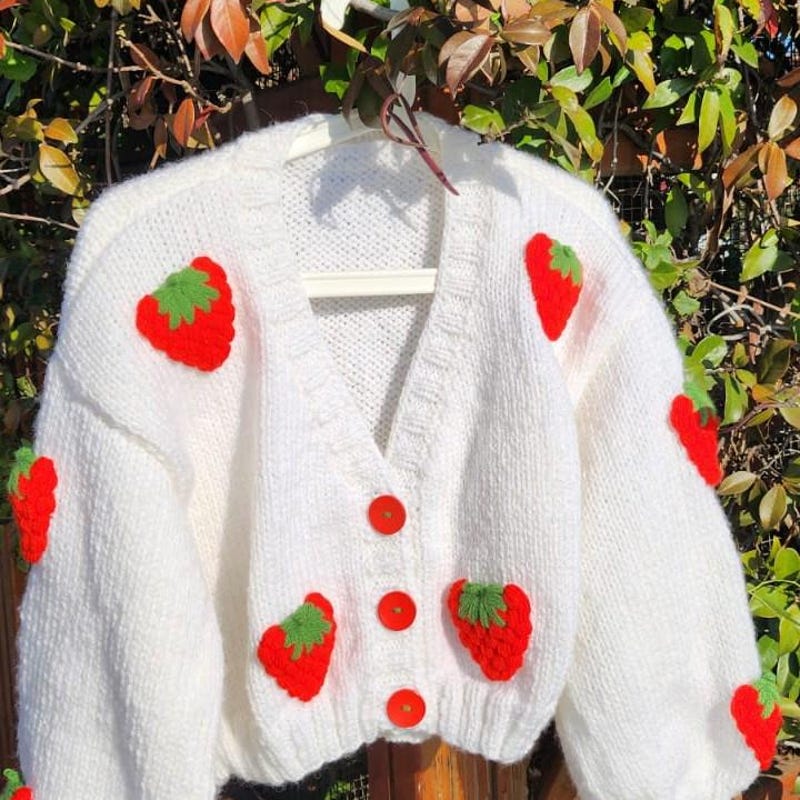 strawberry cardigan main image 0