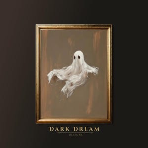 Whimsical Halloween Ghost Art for Spooky Fall Decor