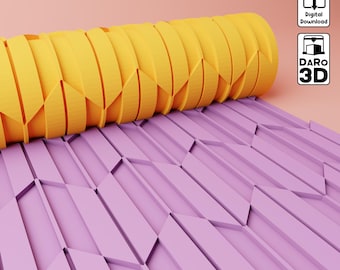 Geometric Texture Roller | Japanese Style Polymer Clay (Digital File)
