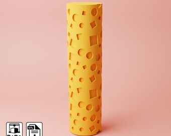 Geometric Texture Roller | Circle & Square Pattern (Digital File STL)