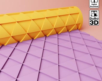 Triangle Texture Roller | Japanese Style Polymer Clay Tool (Digital File)