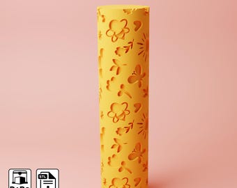 Flower Texture Roller | Polymer Clay, Springtime Design (Digital File STL)