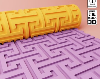 Japanese Line Texture Roller for Polymer Clay | Seamless STL Digital File