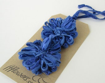 Flower Appliques in Periwinkle Blue Ribbon