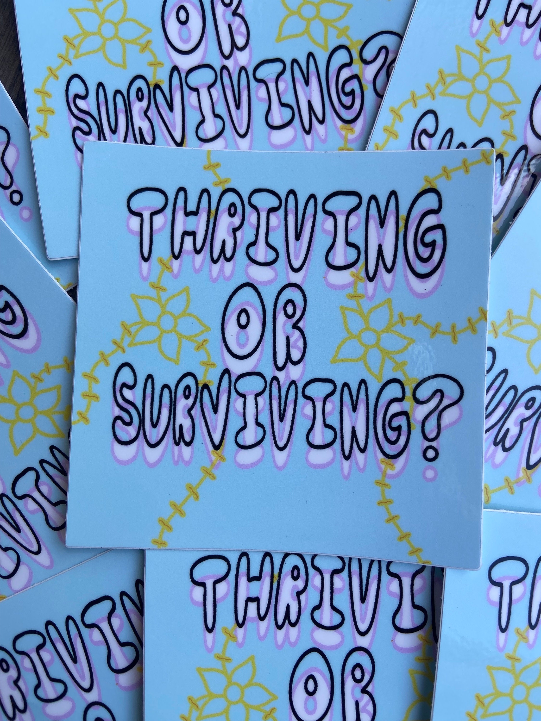 Thriving or Surviving Sticker - Etsy