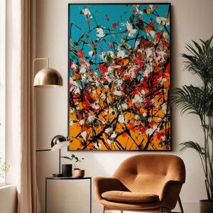 Jackson Pollock Art Print – Abstract Expressionism Painting | Modern Living Room Decor | Free Shipping | Pollock Drip-Painting Artwork