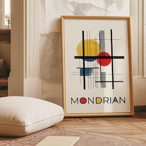 Mondrian Art Poster - Piet Mondrian Pittura e stampa come arte murale moderna per la tua casa, perfetta per gli amanti dell'arte astratta