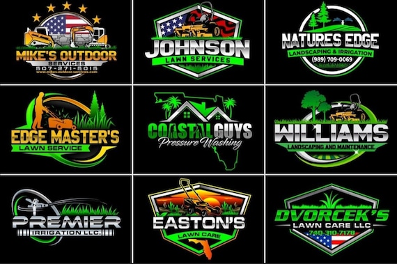 Custom Lawn Care Logo Design: Professional Landscaping Logo (24 Hour Delivery)