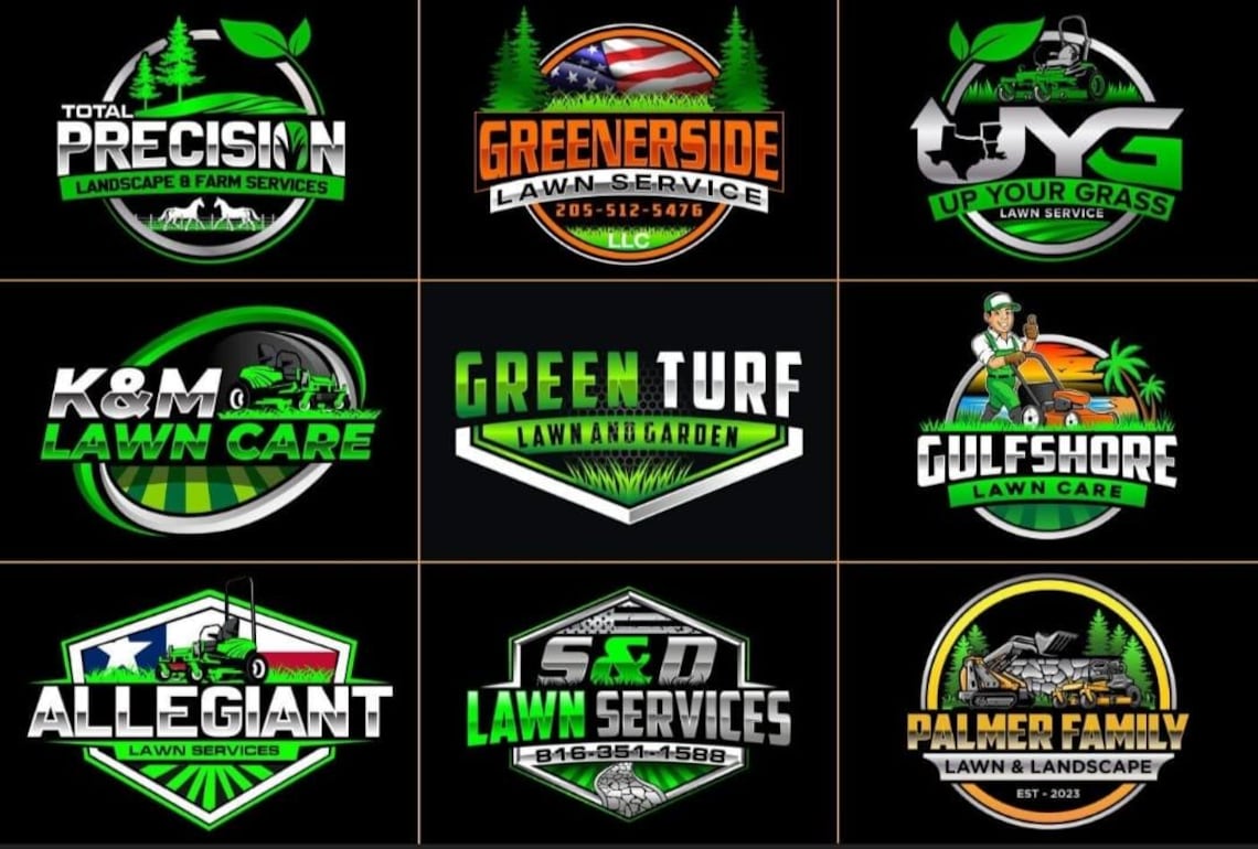 Professional Lawn Care Logo Design: Custom Business Branding - Etsy