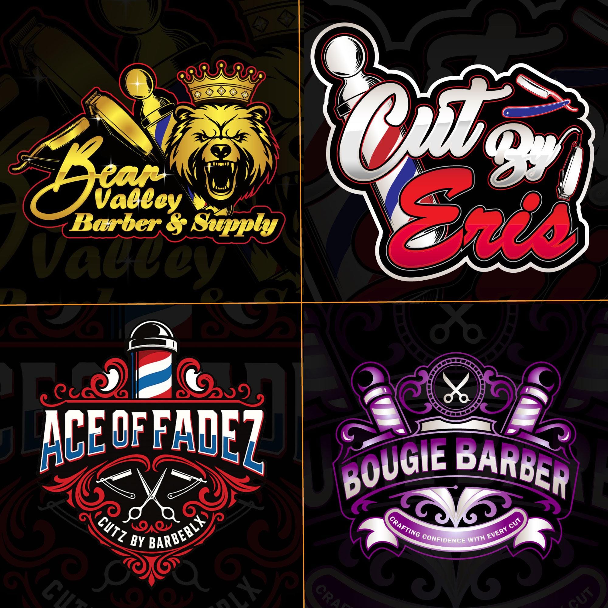 Custom Barber Shop Logo Design: Beauty Salon, Business Branding - Etsy, image size:2000x2000