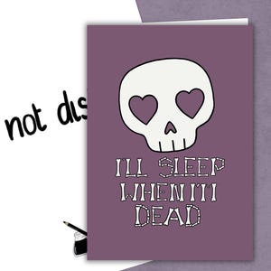 Sleep When I'm Dead - Etsy