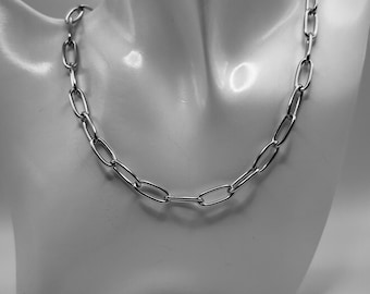 Stainless Steel Paperclip Necklace