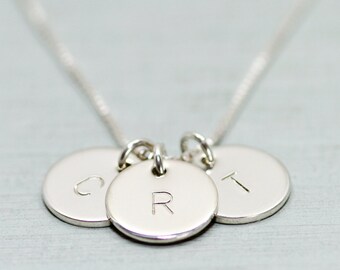 ブレスレット LESS IS MORE silver initial necklace Sterling Silver Initial Necklace - Dainty Silver Necklace
