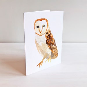 Barn Owl Note Card Blank Owl Card For All Occasions Woodland Winter Solstice Cards Gift for Bird Lovers image 4