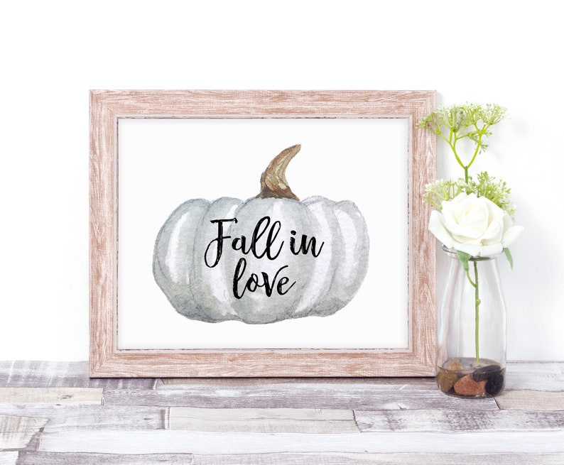Printable Wedding Sign Pumpkin Wedding Decor Fall In Love Etsy