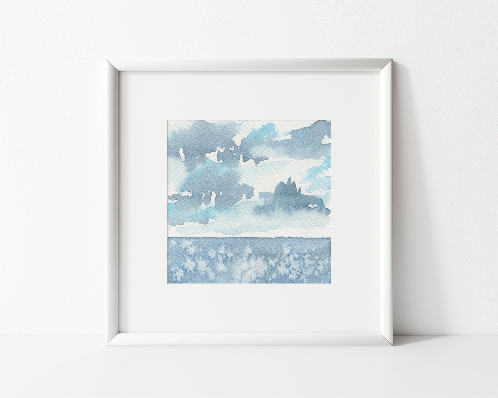 Coastal Watercolor Wall Art Collection Set of 4 Modern Fine Etsy