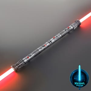 Darth Maul V1 Dual-Saber - Lightsaber Replica, Star Wars Collectible, Gift for Fans & Cosplayers, Realistic Design, RGB, Xeno, Proffie