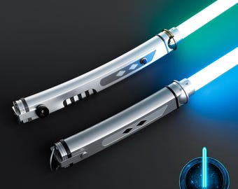 Ahsoka Tano V2 Dual Lightsaber - Lightsaber Replica, Star Wars Collectible, Gift for Fans & Cosplayers, Realistic Design, RGB, Xeno, Proffie