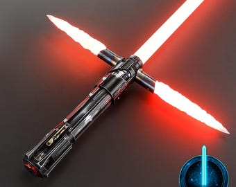 Kylo Ren Weathered Lightsaber - Lichtschwert Replik, Star Wars Sammlerstück, Geschenk für Fans & Cosplayers, Realistisches Design, Xeno, Proffie