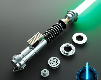 Spada laser di Luke Skywalker Ep6 - Replica della spada laser, oggetto da collezione di Star Wars, regalo per fan e cosplayer, design realistico, RGB, Xeno, professionale