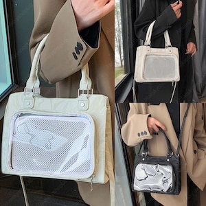 Cute Ita Handbag, Ita Tote Bag, Daily Ita Commuter Bag, Pin Display Bag, Kawaii Window Bag, Pin Purse, Anime Fan Gift, Birthday Gift