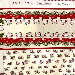 Christmas Table Runner panel and backing - “My Childhood Christmas” by Stacy West for Henry Glass