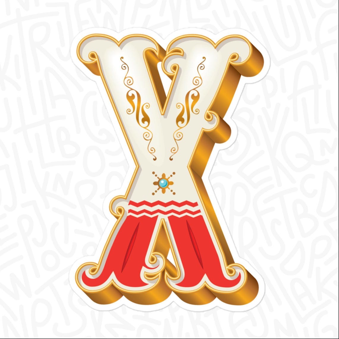 Big Tent X, Vinyl Alphabet Sticker, Petite | Large | Super-size - Etsy