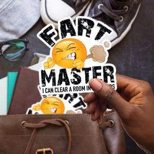 Fart Master Sticker, Large 4in Vinyl Sticker