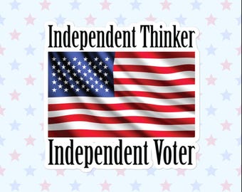 Independent Voter Sticker, Large 4in Vinyl Sticker