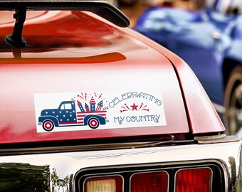 Celebrating My Country Bumper Sticker