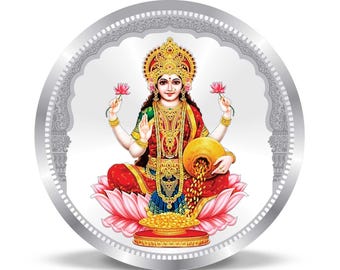 999 Fine Silver Lakshmi Coin: Hindu Diwali Puja Gift
