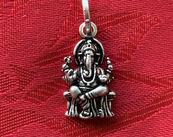 925 Sterling Silver Lord Ganesha Pendant | Hindu Ganesh Charm | Spiritual Silver Necklace | Auspicious Gift