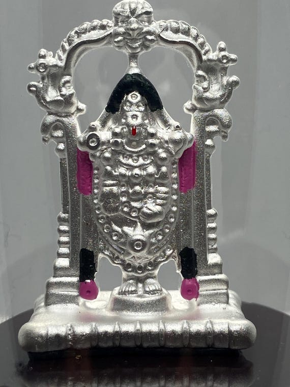 999 Pure Silver Tirupati Balaji Idol - Lord Venkateswara Statue