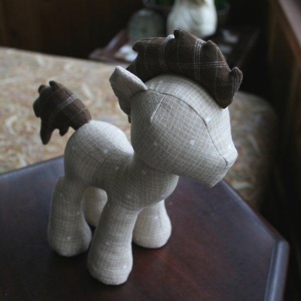 Stallion Plush Sewing Pattern with Unicorn Horn, Pegasus and Bat Wings (Plushie, Pony, Stuffed Toy, digital PDF)