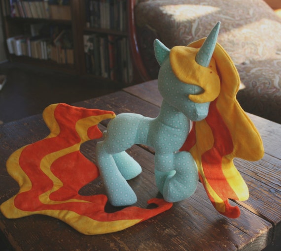 Princess Pony Plush Sewing Pattern with Unicorn Horn and Pegasus Wings (Plushie, Stuffed Toy, digital PDF)