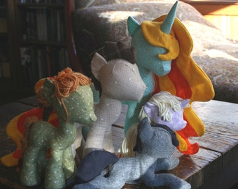 All Six Pony Patterns, Digital Combo Package: Original Pony, Stallion, Filly / Colt, Beanie, Princess, and Manes / Tails (Plushie, Toy)
