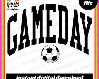 Game Day Soccer PNG Digital Download Soccer Ball Clipart Sport Design Instant Download Soccer Game Sweatshirt College Game Soccer Mom