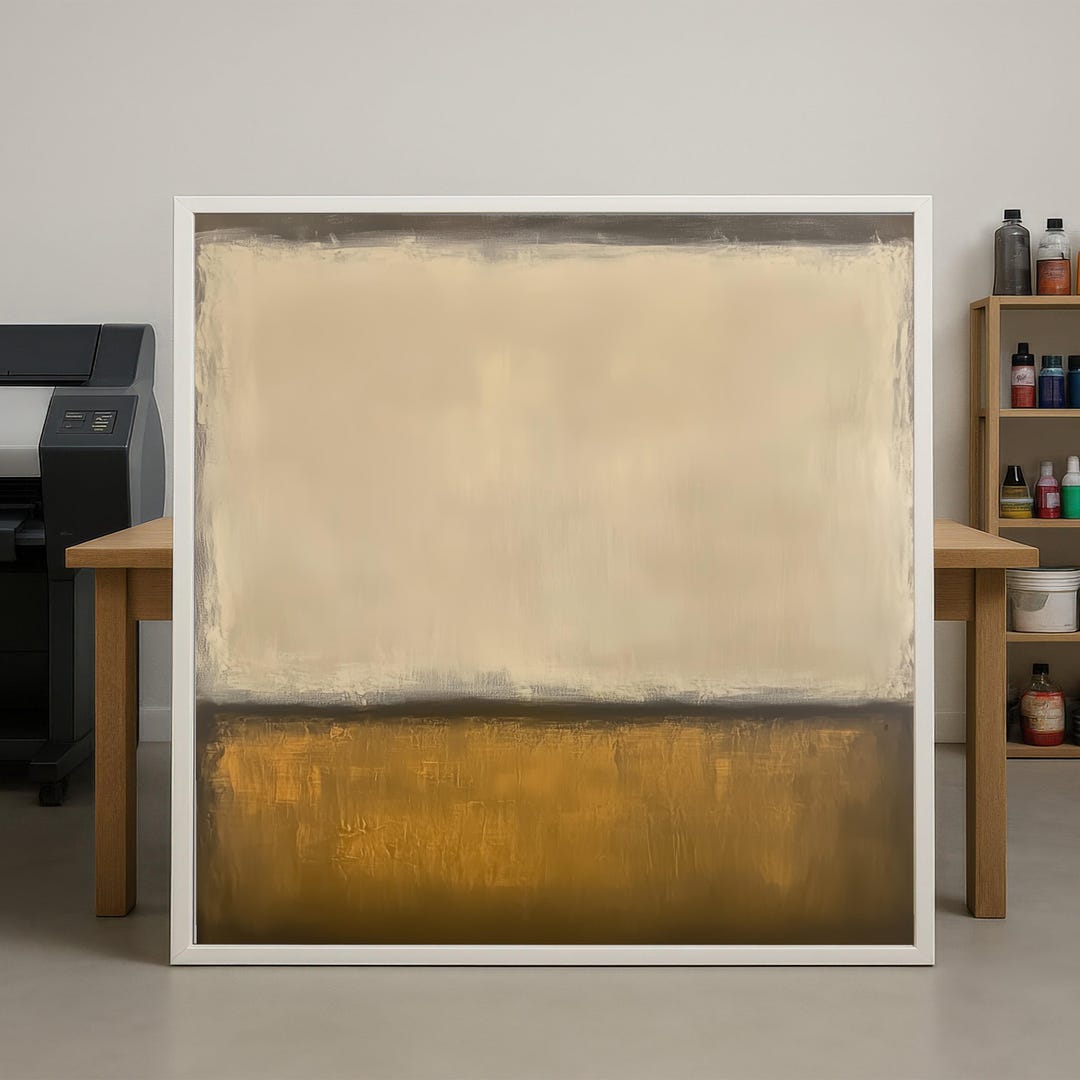 Mark Rothko Netural Mark Rothko Abstract Canvas, Minimalist Color Block Wall Art, Modern ...