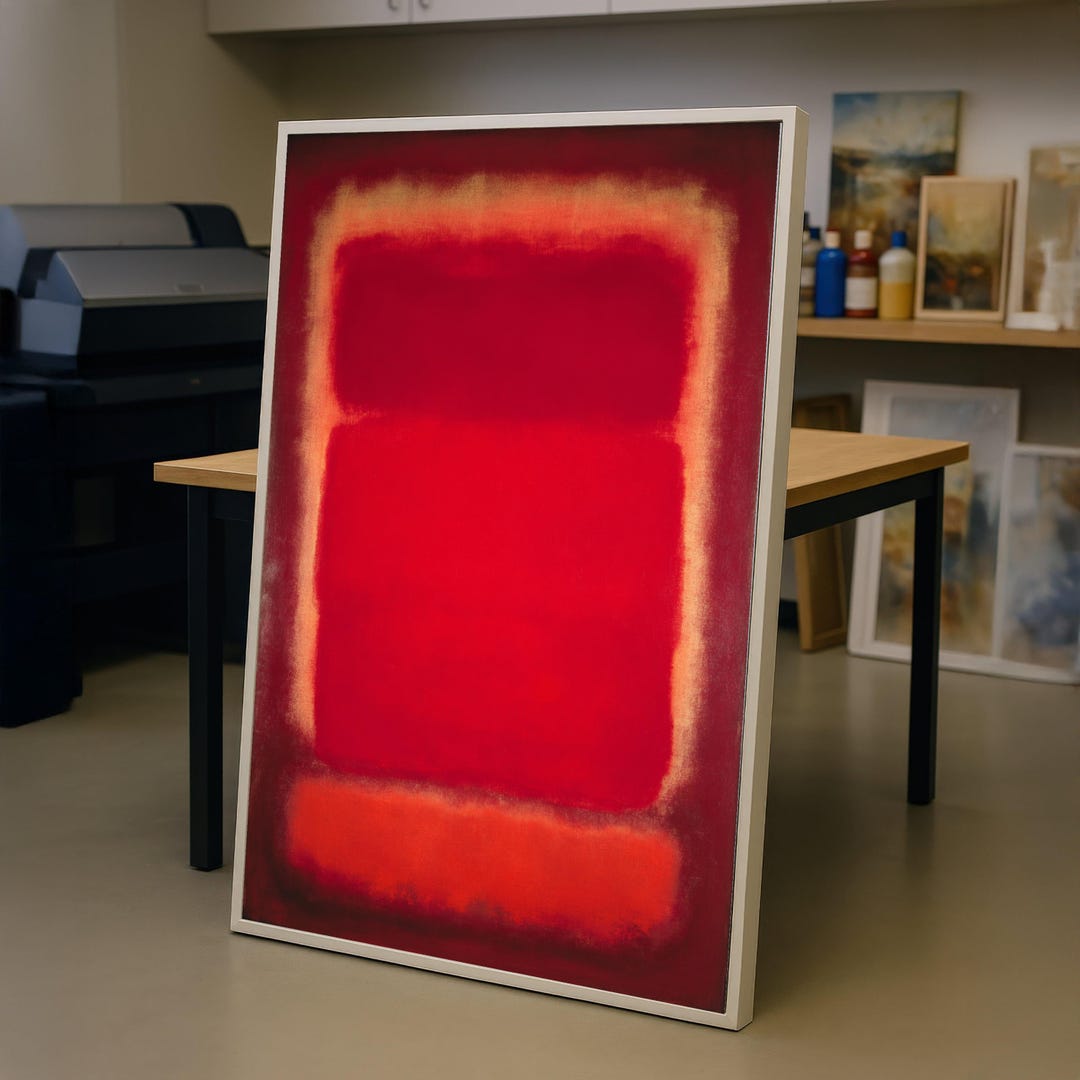 Blocks Mark Rothko Mark Rothko Abstract Red Blocks Canvas, Modern Minimalist Wall Art ...
