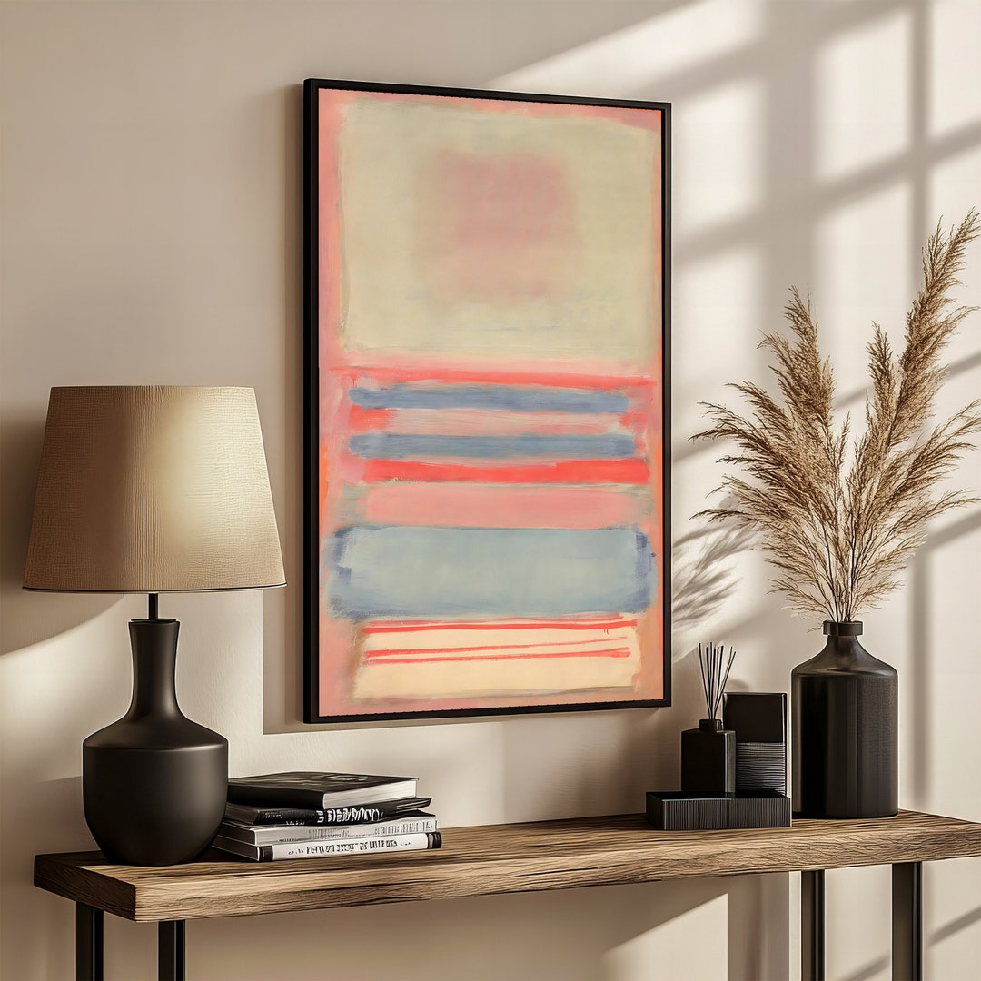 Mark Rothko Pastels Mark Rothko’s Soft Pastel Abstract Canvas Painting With Gentle Pink and ...
