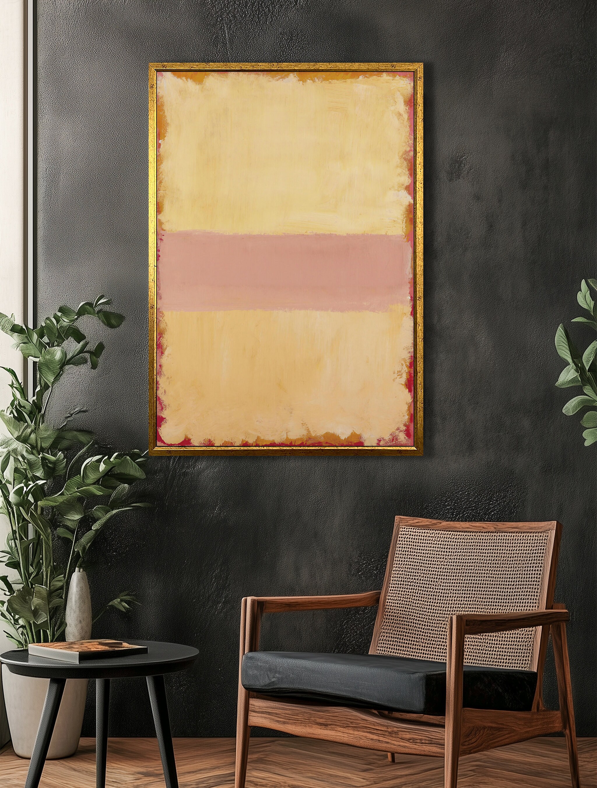 Mark Rothko's Soft Yellow and Pink Abstract Canvas Painting: A Serene ...