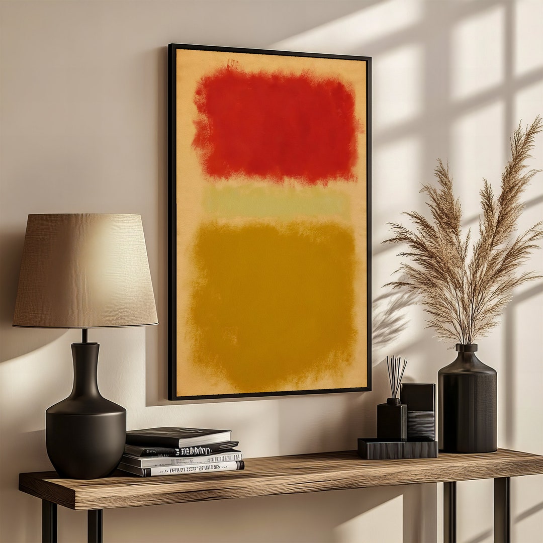 Mark Rothko’s Bold Red and Yellow Abstract Canvas Painting - A Vibrant ...