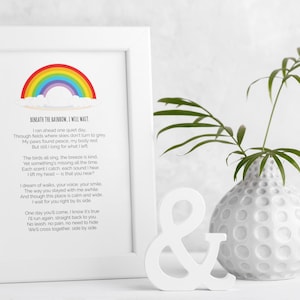 Poème du pont arc-en-ciel, poème sur la perte d&#39;un animal de compagnie, cadeau de sympathie pour animal de compagnie, impression numérique