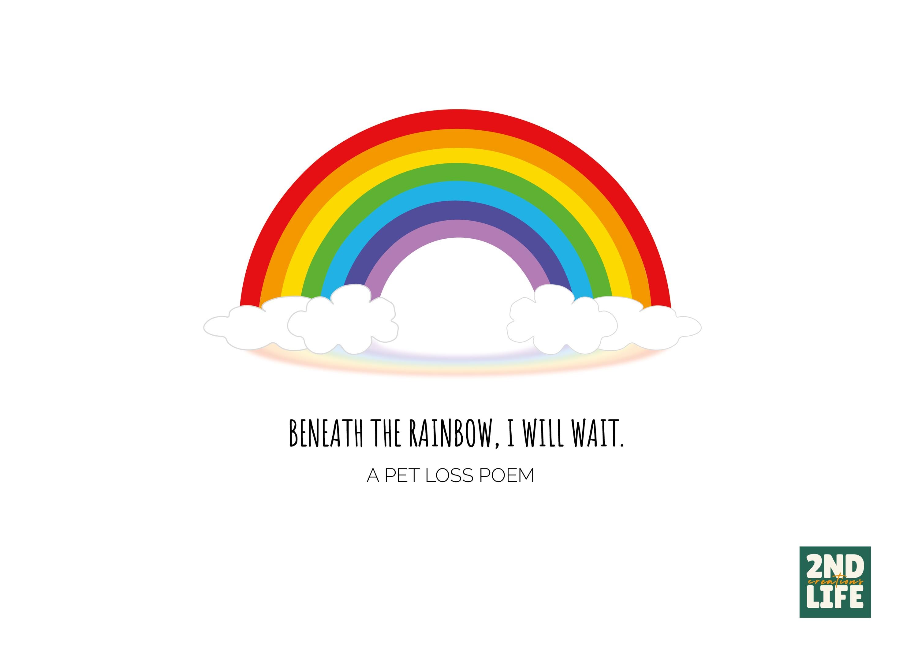 Rainbow Bridge Poem, Pet Loss Poem, Pet Sympathy Gift, Digital Print
