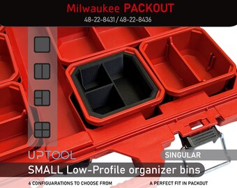 Milwaukee Low-Profile Organizer/Compact Organizer SMALL Bins for 48-22-8436 & 48-22-8431