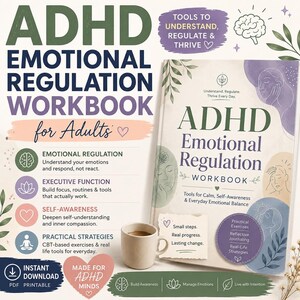 ADHD Workbook for Adults, Emotional Regulation Tools and Guided Exercises
