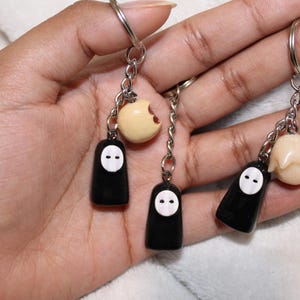 Studio Ghibli No Face Keychain - Artisan Handmade Clay Charm