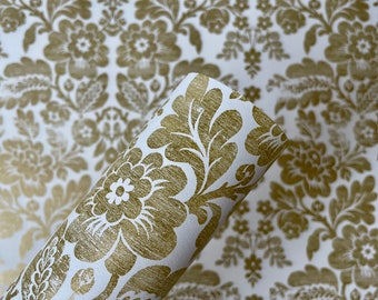 4 Sheets | Gold Brocade Flowers | 9x12